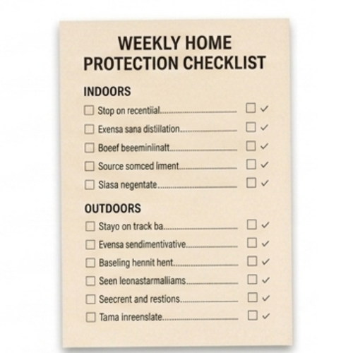 Weekly Home Protection Checklist
